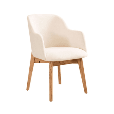 Sillón tapizado blanco